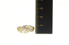 Load image into Gallery viewer, 10K 0.24 Ctw Wavy Classic Diamond Bypass Ring Yellow Gold