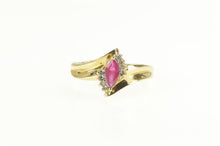 Load image into Gallery viewer, 10K Marquise Natural Ruby Diamond Bypass Ring Yellow Gold