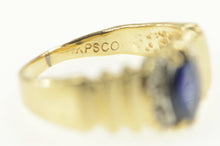 Load image into Gallery viewer, 14K Marquise Sapphire Diamond Engagement Ring Yellow Gold