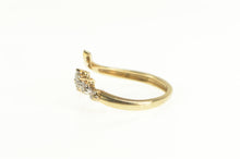 Load image into Gallery viewer, 10K Graduated Diamond Flower Cluster Bypass Ring Yellow Gold