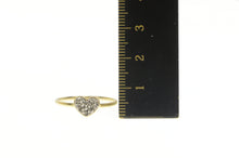 Load image into Gallery viewer, 14K Druzy Quartz Heart Love Symbol Stackable Ring Yellow Gold