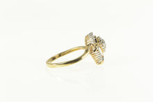 Load image into Gallery viewer, 10K Pear Diamond Cluster Baguette Halo Ring Yellow Gold