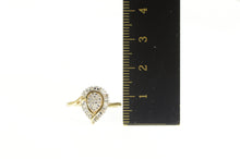 Load image into Gallery viewer, 10K Pear Diamond Cluster Baguette Halo Ring Yellow Gold