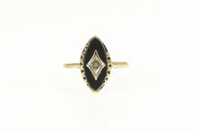 Load image into Gallery viewer, 10K Marquise Black Onyx Diamond Accent Statement Ring Yellow Gold