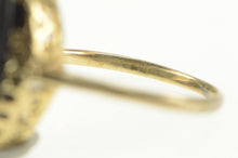 Load image into Gallery viewer, 10K Marquise Black Onyx Diamond Accent Statement Ring Yellow Gold
