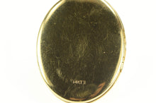 Load image into Gallery viewer, 14K Ornate Engraved Floral Diamond Photo Locket Pendant Yellow Gold