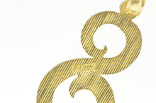 Load image into Gallery viewer, 14K Diamond Cut S Swirl Letter Initial Monogram Pendant Yellow Gold
