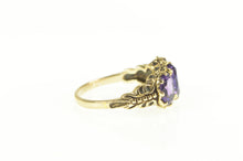 Load image into Gallery viewer, 10K Victorian Amethyst Filigree Statement Ring Yellow Gold