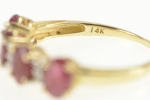 Load image into Gallery viewer, 14K Oval Natural Ruby Diamond Accent Band Ring Yellow Gold