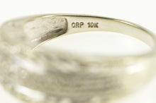 Load image into Gallery viewer, 10K Ornate Diamond Mom Cut Out Filigree Band Ring White Gold