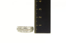Load image into Gallery viewer, 10K Ornate Diamond Mom Cut Out Filigree Band Ring White Gold
