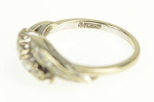 Load image into Gallery viewer, 14K 0.35 Ctw Retro Wavy Diamond Layered Band Ring White Gold