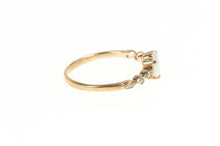 Load image into Gallery viewer, 14K Heart Syn. Opal Diamond Accent Scalloped Ring Rose Gold