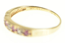 Load image into Gallery viewer, 10K Ruby Diamond Accent Classic Stackable Band Ring Yellow Gold