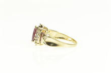 Load image into Gallery viewer, 14K Marquise Ruby Diamond Halo Statement Ring Yellow Gold