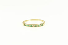 Load image into Gallery viewer, 14K Emerald Diamond Classic Wedding Band Ring Yellow Gold