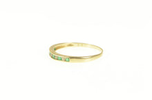 Load image into Gallery viewer, 14K Emerald Diamond Classic Wedding Band Ring Yellow Gold