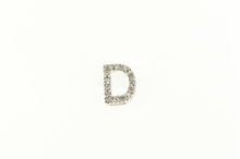 Load image into Gallery viewer, 10K Diamond D Letter Name Initial Monogram Pendant White Gold