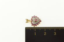 Load image into Gallery viewer, 10K Ruby Diamond Accent Heart Love Symbol Pendant Yellow Gold
