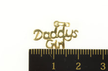 Load image into Gallery viewer, 14K Daddys Girl Word Cut Out Father's Day Charm/Pendant Yellow Gold