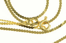 Load image into Gallery viewer, 14K 1.2mm Flat Wavy Link Serpentine Chain Necklace 17.75" Yellow Gold
