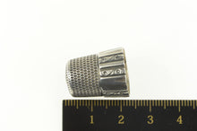 Load image into Gallery viewer, Sterling Silver Art Deco Ornate Scroll Design Sewing Thimble