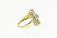 Load image into Gallery viewer, 10K 1.30 Ctw Diamond Bypass Ribbon Statement Ring Yellow Gold