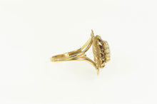 Load image into Gallery viewer, 10K Oval Natural Opal Garnet Halo Filigree Statement Ring Yellow Gold