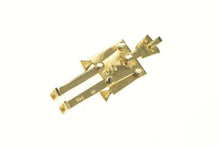 Load image into Gallery viewer, 14K Diamond Button Robot Articulated Statement Pendant Yellow Gold
