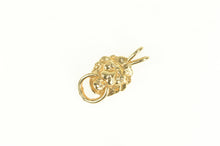 Load image into Gallery viewer, 14K Lion Mask Ring Mouth Door Knocker Charm/Pendant Yellow Gold