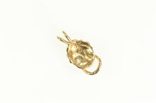 Load image into Gallery viewer, 14K Lion Mask Ring Mouth Door Knocker Charm/Pendant Yellow Gold