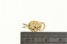 Load image into Gallery viewer, 14K Lion Mask Ring Mouth Door Knocker Charm/Pendant Yellow Gold