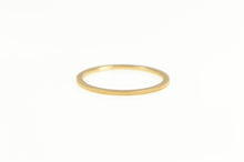 Load image into Gallery viewer, 14K 0.9mm Grooved Ridged Stackable Band Ring Yellow Gold
