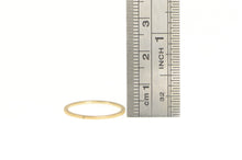 Load image into Gallery viewer, 14K 0.9mm Grooved Ridged Stackable Band Ring Yellow Gold