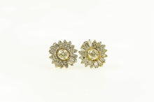 Load image into Gallery viewer, 14K 1.00 Ctw Round Diamond Halo Cluster Stud Earrings Yellow Gold