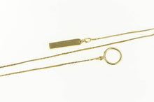 Load image into Gallery viewer, 14K 0.6mm Box Link Tassel Lavalier Slide Chain Necklace 20" Yellow Gold