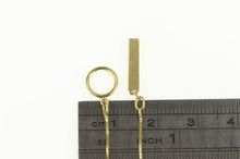 Load image into Gallery viewer, 14K 0.6mm Box Link Tassel Lavalier Slide Chain Necklace 20" Yellow Gold