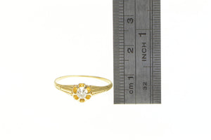 14K 0.16 Ct OEC Diamond Promise Engagement Ring Yellow Gold