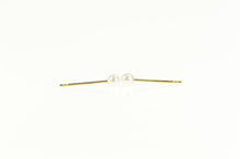 Load image into Gallery viewer, 14K 3.1mm Pearl Classic Simple Plain Stud Earrings Yellow Gold