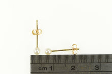 Load image into Gallery viewer, 14K 3.1mm Pearl Classic Simple Plain Stud Earrings Yellow Gold