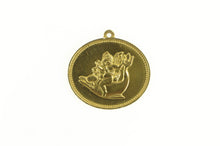 Load image into Gallery viewer, Gold Plated The Golden Cupid Cherub Dolphin Oval Pendant