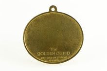 Load image into Gallery viewer, Gold Plated The Golden Cupid Cherub Dolphin Oval Pendant