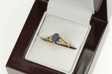Load image into Gallery viewer, 10K Oval Natural Sapphire Diamond Engagement Ring Yellow Gold