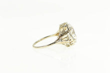 Load image into Gallery viewer, Platinum Art Deco Filigree White Sapphire Engagement Ring