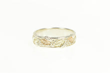 Load image into Gallery viewer, Sterling Silver 12K Black Hills Gold Pattern Men&#39;s Band Ring