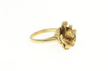 Load image into Gallery viewer, 10K 1940's Diamond 3D Rose Flower Engagement Ring Yellow Gold