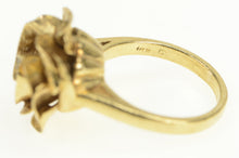 Load image into Gallery viewer, 10K 1940's Diamond 3D Rose Flower Engagement Ring Yellow Gold