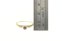 Load image into Gallery viewer, 14K 1940's Ruby Diamond Vintage Engagement Ring Yellow Gold