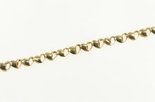Load image into Gallery viewer, 14K Retro Puffy Heart Link Valentine Chain Bracelet 7" Yellow Gold