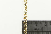 Load image into Gallery viewer, 14K Retro Puffy Heart Link Valentine Chain Bracelet 7" Yellow Gold